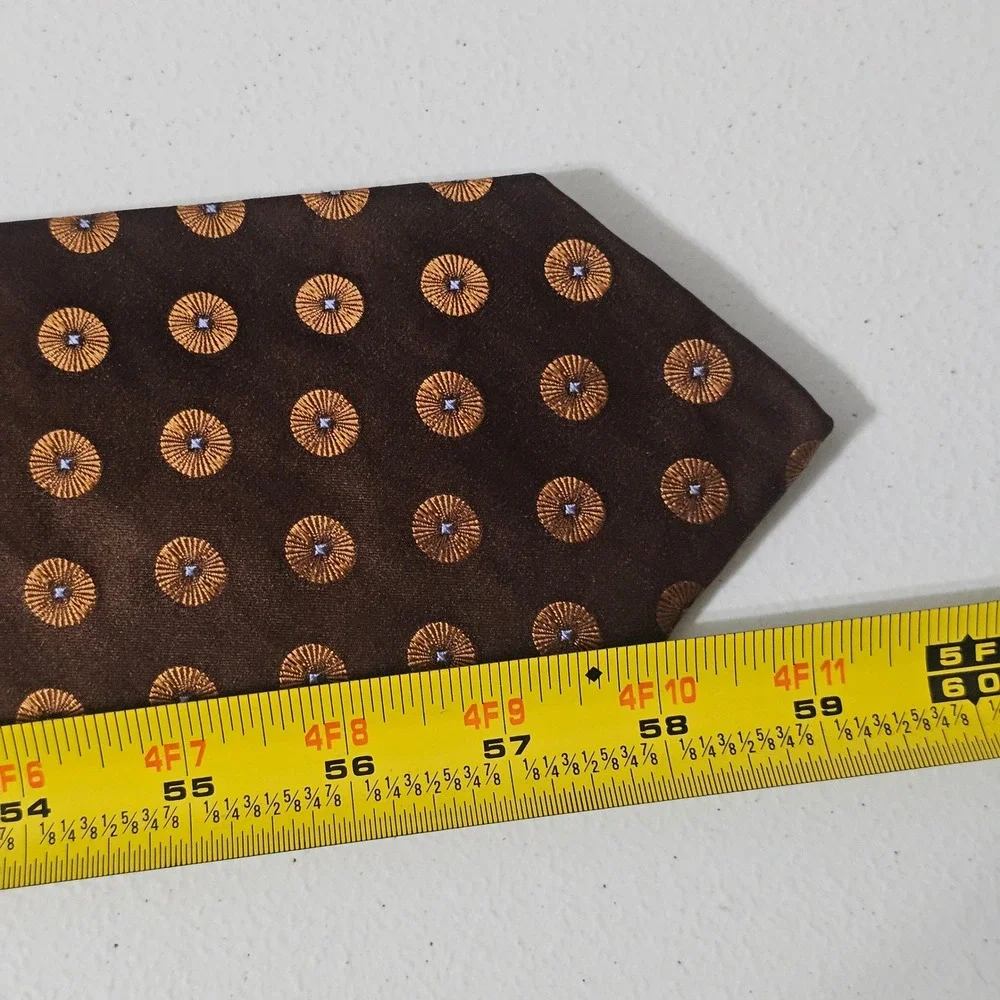 Robert Talbott Best of Class Silk Tie Brown Medallion Dark Academia‎ Luxury USA